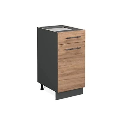 Abbildung von Vicco Unterschrank Fame Line, Goldkraft Eiche/Anthrazit, 40 cm ohne Arbeitsplatte