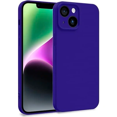 Abbildung von MyGadget Hülle für iPhone 14 Zweilagige Handyhülle mit Kameraschutz Cover Innenfutter &amp; Silikon außen Dunkel Lila