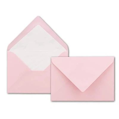 Abbildung von 25x Kuverts in Himmelblau Brief Umschläge DIN B6 12,5 x 17,6 cm geripptes Papier weißes Seidenfutter für Weihnachten &amp; festliche Anlässe