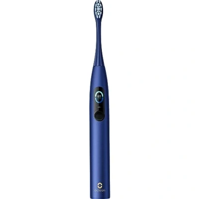 Abbildung von Oclean X Pro Elektrische Zahnbürste, Schallzahnbürste mit Farbdisplay, 3 Putzmodi &amp; 32 Intensitäten, 30 Tage Akkulaufzeit, Timer, Drucksensor APP, Blau