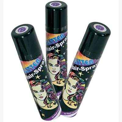 Abbildung von KarnevalsTeufel Hairspray buntes Haarspray Haarschmuck farbig (Glitter Lila)
