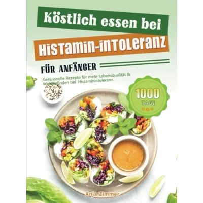Abbildung von Köstlich essen bei Histamin Intoleranz für Anfänger: Genussvolle Rezepte mehr Lebensqualität &amp; Wohlbefinden Histaminintoleranz.
