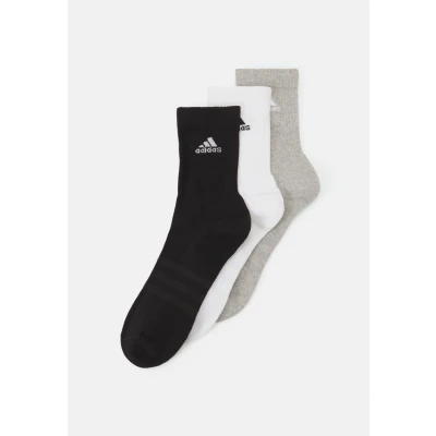 Abbildung von adidas Unisex Kinder Cushioned Crew Socks 3 Pairs, medium grey heather/white/black, 19 21 (KS)