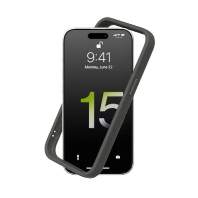 Abbildung von RhinoShield Bumper Case kompatibel mit [iPhone 15 Plus] CrashGuard Stoßdämpfende Schutzhülle im schlanken Design 3.5 Meter Fallschutz Graphite