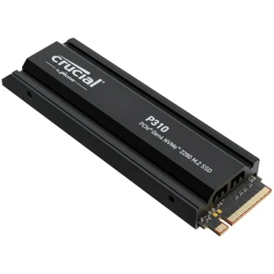 Abbildung von Crucial P310 SSD 4TB PCIe Gen4 NVMe M.2 Interne PS5 Festplatte mit Kühlkörper, bis 7100 MB/s, Gaming für PS5, Desktop PC, CT4000P310SSD5 01