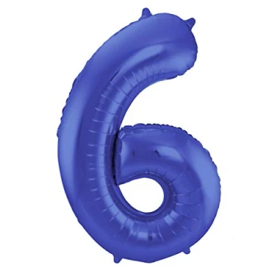 Abbildung von Ballonfolie 6 Matt Blau 86 cm