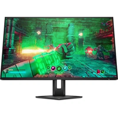 Abbildung von HP OMEN 27u 4K Gaming Monitor für PC und Konsolen, 27 Zoll Bildschirm, 2160p IPS Oxid UHD Display, 144Hz mit 1ms Reaktionszeit, HDMI 2.1, Eyesafe &amp; Farbgenau, VESA HDR 400, aRGB Beleuchtung, schwarz