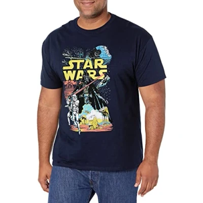 Abbildung von Star Wars Herren Rebel Classic Graphic T Shirt Hemd, Navy, X Groß