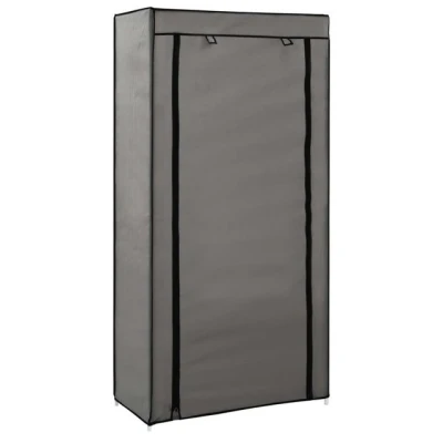 Abbildung von vidaXL Schuhschrank mit Abdeckung 5 Ebenen Schuhregal Schuhständer Schuhablage Stoffschrank Schuhaufbewahrung Schuhorganizer Grau 58x28x106cm Stoff