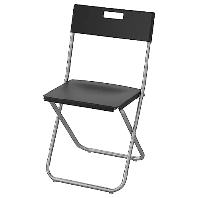 Abbildung von Ikea Gunde Klappstuhl, Schwarz, 4 Stück