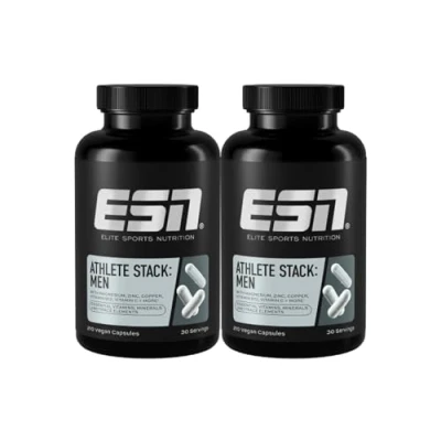 Abbildung von ESN Athlete Stack Men, 2 x 210 Kapseln, Alle essentiellen Vitamine und Mineralstoffe, vegan made in Germany