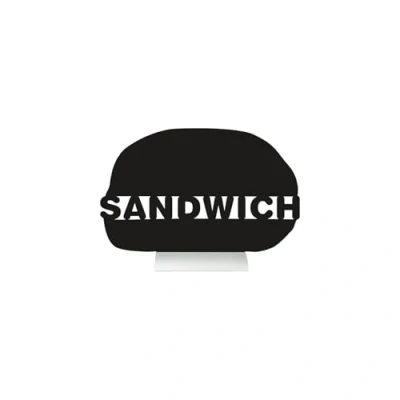 Abbildung von Securit Silhouette Sandwish Tisch Kreidetafel inkl. 1 weißer Kreidestift, Melamin, Schwarz, 26,5 x 6 37 cm