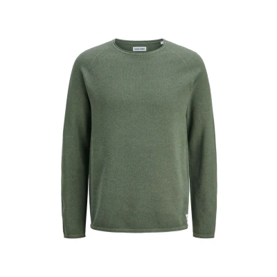 Abbildung von Jack &amp; Jones Jjehill CREW NECK Strickpullover, Herren, Größe: Small, Laurel wreath detail twist