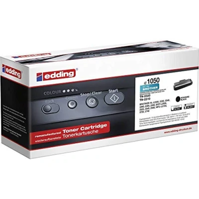 Abbildung von edding Toner EDD 1050 Schwarz Reichweite 2600 Seiten Ersetzt Brother TN 2320 / 2310