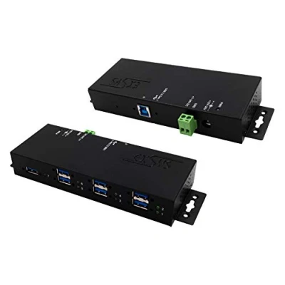 Abbildung von Exsys EX 1517HMVS Managed 7 Port USB 3.2 Gen1 Metall HUB, Überspannungsschutz