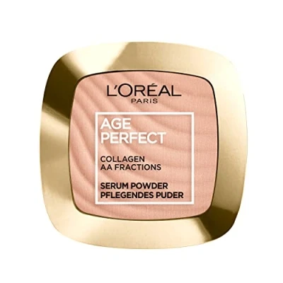 Abbildung von L&#039;Oréal Paris Pari Pflegendes Puder Für reife Haut, einen seidig strahlenden Teint, Age Perfect Kompaktpuder, Nr. 03 Mittel bis Dunkel, 1 x 9g