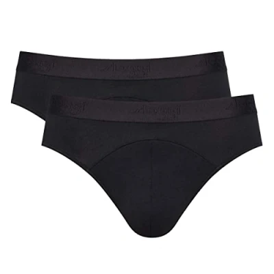Abbildung von Sloggi 2 PACK Slip, Herren, Größe: Small, Schwarz