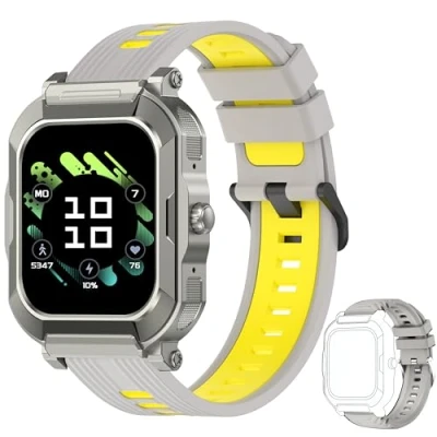 Abbildung von Popglory Smartwatch Herren mit Telefonfunktion,1,91 DIY HD Voll Touchscreen,Fitness Tracker 100+ Sportmodi,Armbanduhr SpO2 Schlafmonitor Schrittzähler,Kompatibel Android und iOS