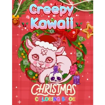 Abbildung von Creepy Kawaii Christmas Coloring Book: Cute Pastel Goth Book For Adults, Spooky Horror Colouring Stress Relief and Relaxation Anxiety