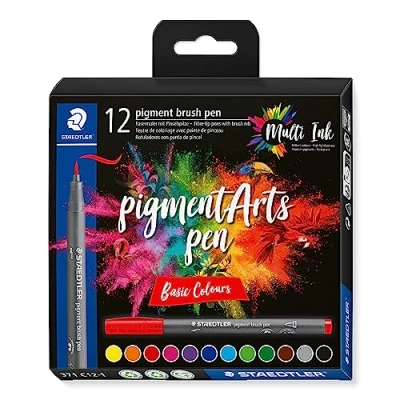 Abbildung von pigment brush kartonnen etui 12 st basic colours