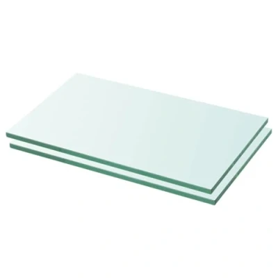 Abbildung von vidaXL 2X Regalboden Glas Glasboden Glasscheibe Glasplatte Regalbrett Ersatz Platte für Glasregal Klarglas Transparent 30x12cm