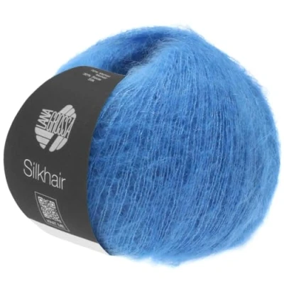 Abbildung von LANA GROSSA Silkhair Feines Lace Garn aus Superkid Mohair mit Seide Handstrickgarn 70% (Superkid) &amp; 30% 25g Wolle zum Stricken Häkeln 210m