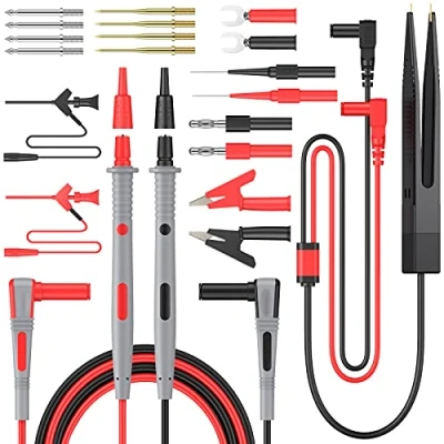 Abbildung von Proster Multi Messleitung Kit 21 in 1 elektrische Multimeter mit Krokodilklemmen Testsonde Bananenstecker Multimeterkabel für Spannungsprüfer