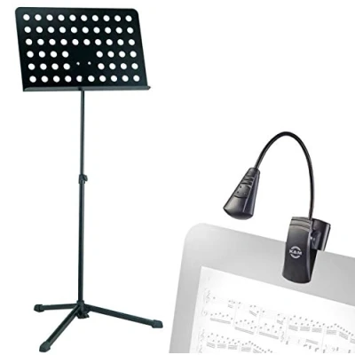 Abbildung von K&amp;M 12179 Orchester Notenpult + Flexlight Leuchte