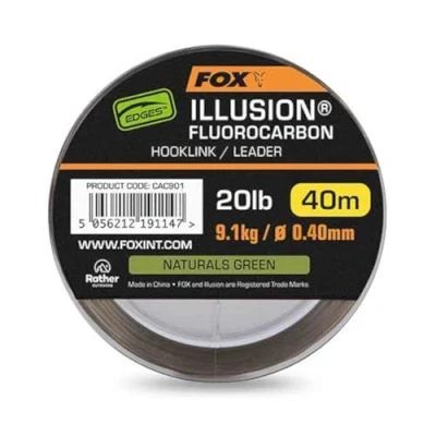 Abbildung von Fox Edges Illusion Fluorocarbon 0.40mm (9.1kg) 40m Naturals Green Karpfen Vorfachmaterial