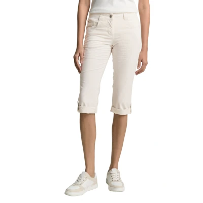 Abbildung von TOM Tailor Capri Shorts, Damen, Größe: 42, Delicate champagne stripe