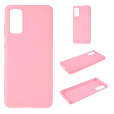 Abbildung von CoverKingz Silikon Handy Hülle kompatibel mit Samsung Galaxy S20 [6,2 Zoll] Handycover Backcover Silikoncover Weich dünne Smartphonehülle Slimcase Matt Rosa