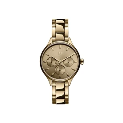 Abbildung von MVMT Multi Zifferblatt Quarz Uhr für Damen mit Gelbgoldfarbenes Edelstahlarmband 28000239 D