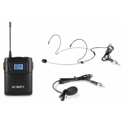 Abbildung von Vonyx WM60B Bodypack mit Headset für WM6 Mikrofonsets 16 UHF Kanäle