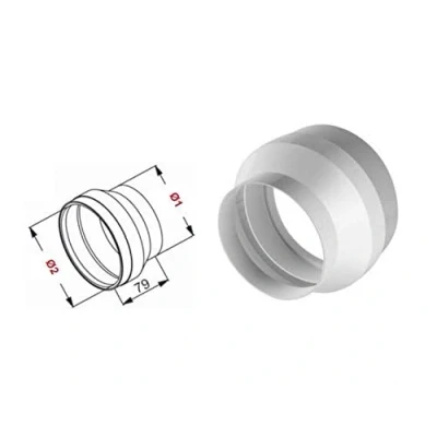 Abbildung von Runde Kanalreduzierung, für Dunstabzugshaube, 120 mm/100 mm, ROK