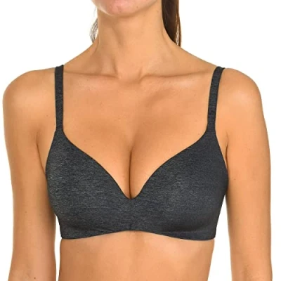 Abbildung von DIM Invisifi FREE Soutien Gorge Triangle PADDÉ Tshirt BH, Damen, Größe: 75D, Noir