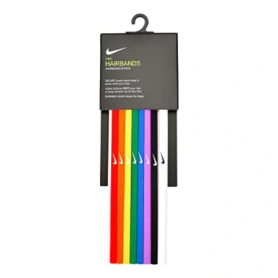Abbildung von Nike Skinny Hairbands 8 Pack One Size Weiß / Schwarz Rot Orange Gelb Lila Grün Blau