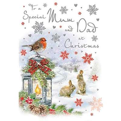 Abbildung von Weihnachtskarte Mum &amp; Dad 22,9 x 15,2 cm Regal Publishing, C85193