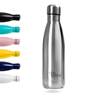 Abbildung von Otto Koning Edelstahl Thermosflasche 500ml Doppelwandige Vakuumisolierte Thermoskanne 0,5L Auslaufsichere und BPA freie Trinkflasche mit Stilvollem Design