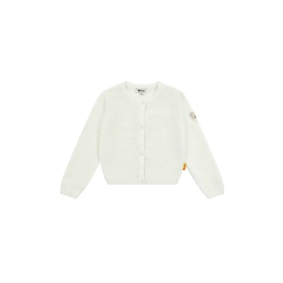 Abbildung von Steiff Special DAY Strickjacke für Kinder, Größe: 128, Bright white