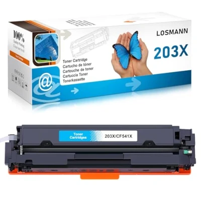 Abbildung von LOSMANN 203X Toner Kompatible für HP CF541X 203A CF541A Color Laserjet Pro MFP M281fdw M280nw M281cdw M281fdn , M254dw M254dn M254nw (Cyan)