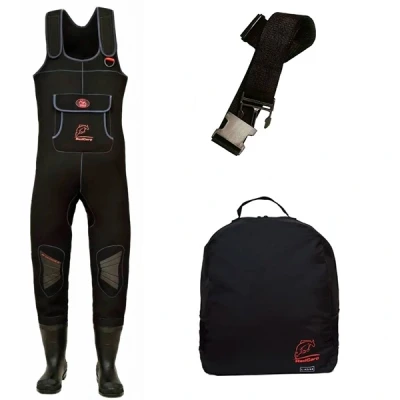 Abbildung von Behr Neoprene Waders Red Carp Size 41/42 + Bag Belt! Wathose