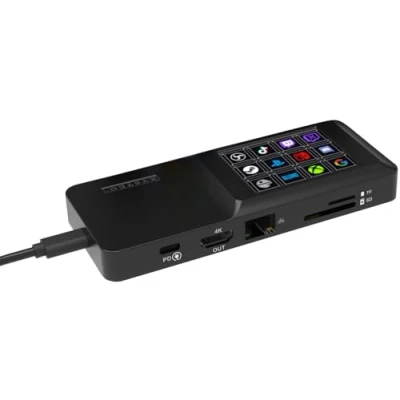 Abbildung von Xystec Stream Controller: Software Controller &amp; Dock mit Touch Display, 4K HDMI Port, 3xUSB, LAN (Controller für Streaming, App Controller, Tastatur)