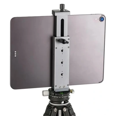 Abbildung von Snaptools iPad/Tablet Stativhalterung, hochwertig aus Metall, Verstellbar von 125 225mm, 1/4&quot; Stativgewinde, Arca Swiss kompatibel