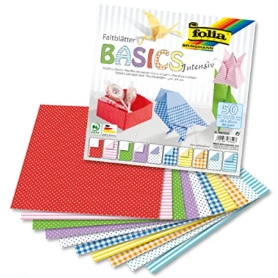 Abbildung von Faltblätter 80g/m², Basic Intensiv 20x20cm, 50 Blatt, 10 Motive sort.