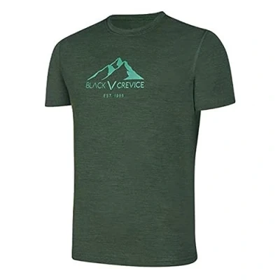 Abbildung von Black Crevice Herren Merino T Shirt,Forest Green, S