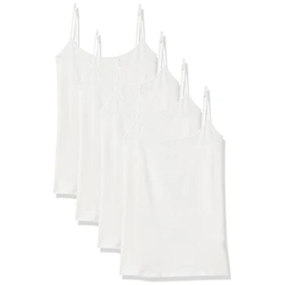 Abbildung von Amazon Essentials Damen Mieder mit schmaler Passform, 4er Pack, Weiß, L