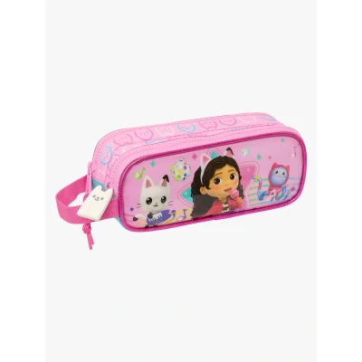 Abbildung von GABBY&#039;S Dollhouse Party Doppelmäppchen für Kinder, ideal Kinder im Schulalter, bequem und vielseitig, Qualität Widerstandsfähigkeit, 21 x 6 8 cm, Hellrosa, Estándar, Leger