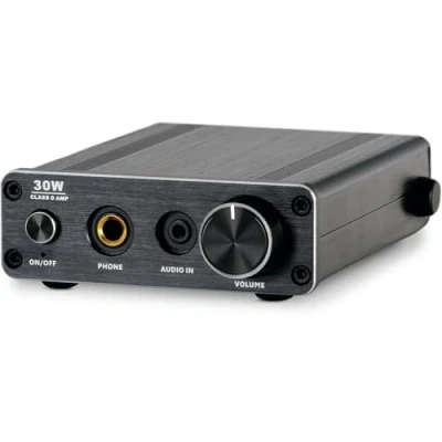 Abbildung von Pronomic MAMP 215 Mini HiFi Verstärker (2x15 Watt Leistung, ultrakompakter Stereo Verstärker, Klinken und Cinch Eingang, inkl. Netzteil) Schwarz