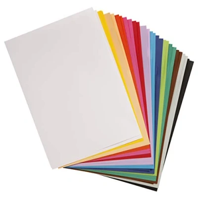Abbildung von Clairefontaine 975398C Packung mit 28 Bastelkartons Maya, 185g, DIN A3, 29,7 x 42 cm, 1 Pack, 14 kräftige Farben sortiert