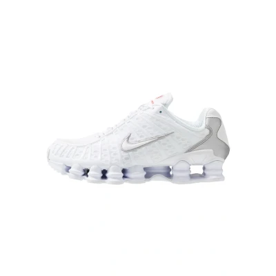 Abbildung von Nike Sportswear SHOX TL Sneaker low, Herren, Größe: 43, White/metallic silver/max orange Kunststoff/textil